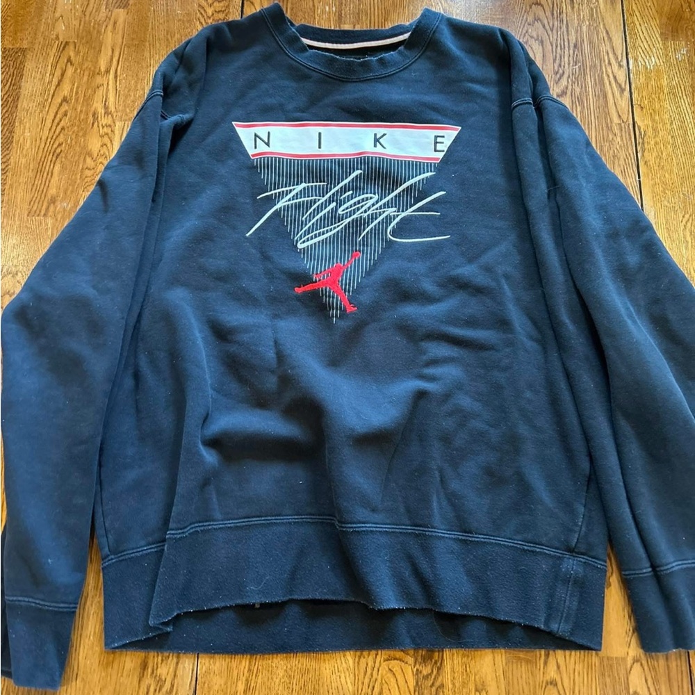 Nike Black Crewneck Sweater Athletic Style